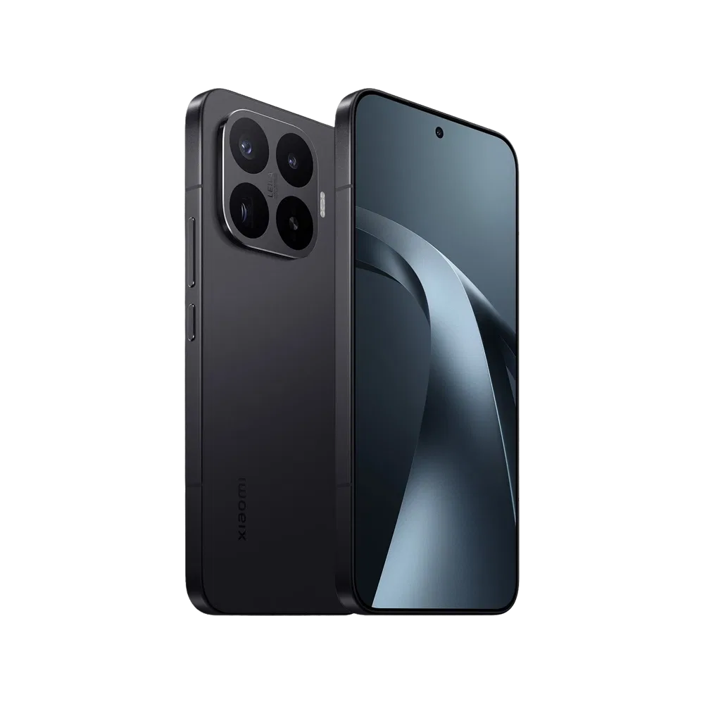 Siyah Xiaomi 17T Pro akıllı telefon, önden ekranı ve arkadan çoklu kamera modülüyle açılı görünümde