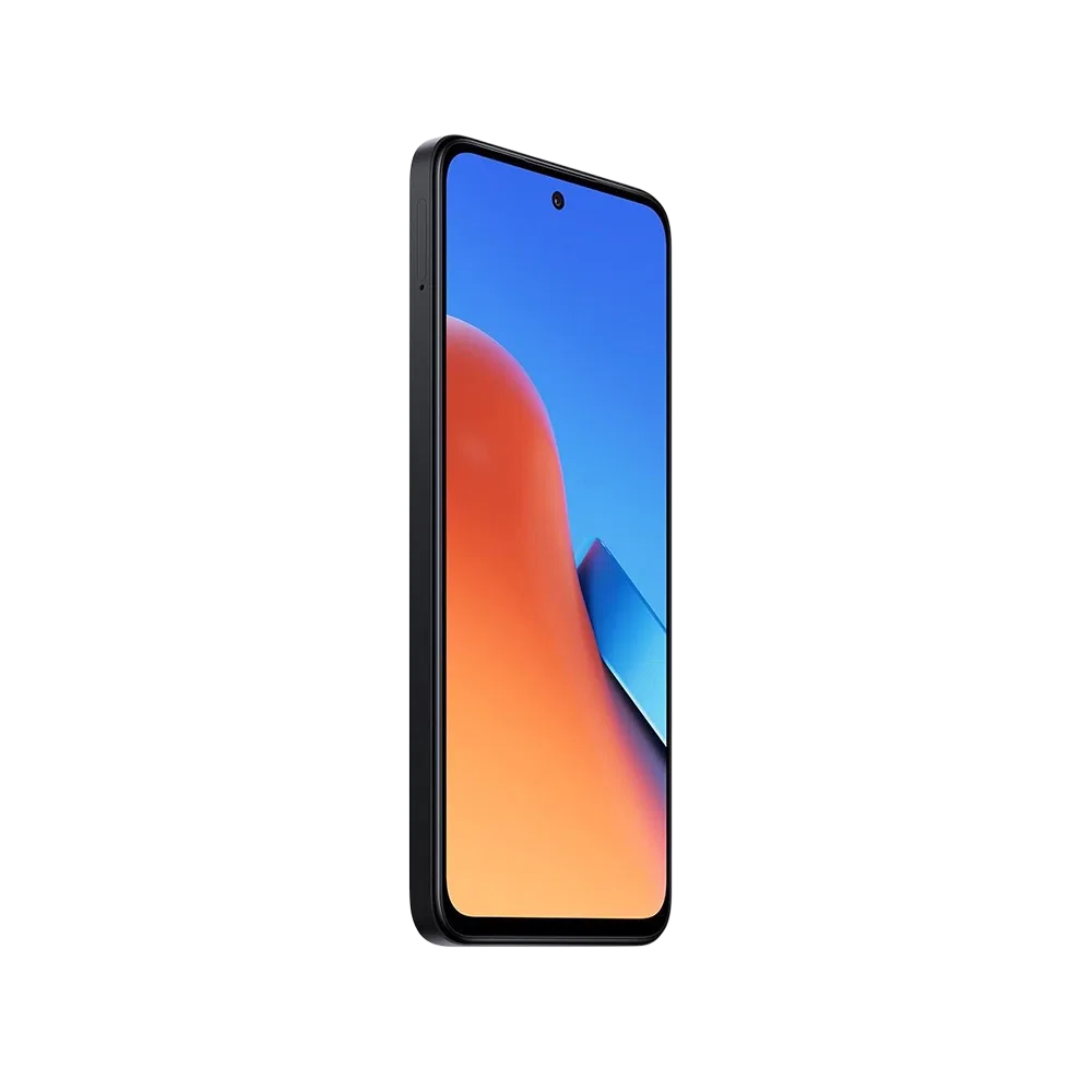 Xiaomi Redmi 12 siyah akıllı telefon, tam ekran ön yüz ve ince çerçeveli tasarım ile önden görünüm
