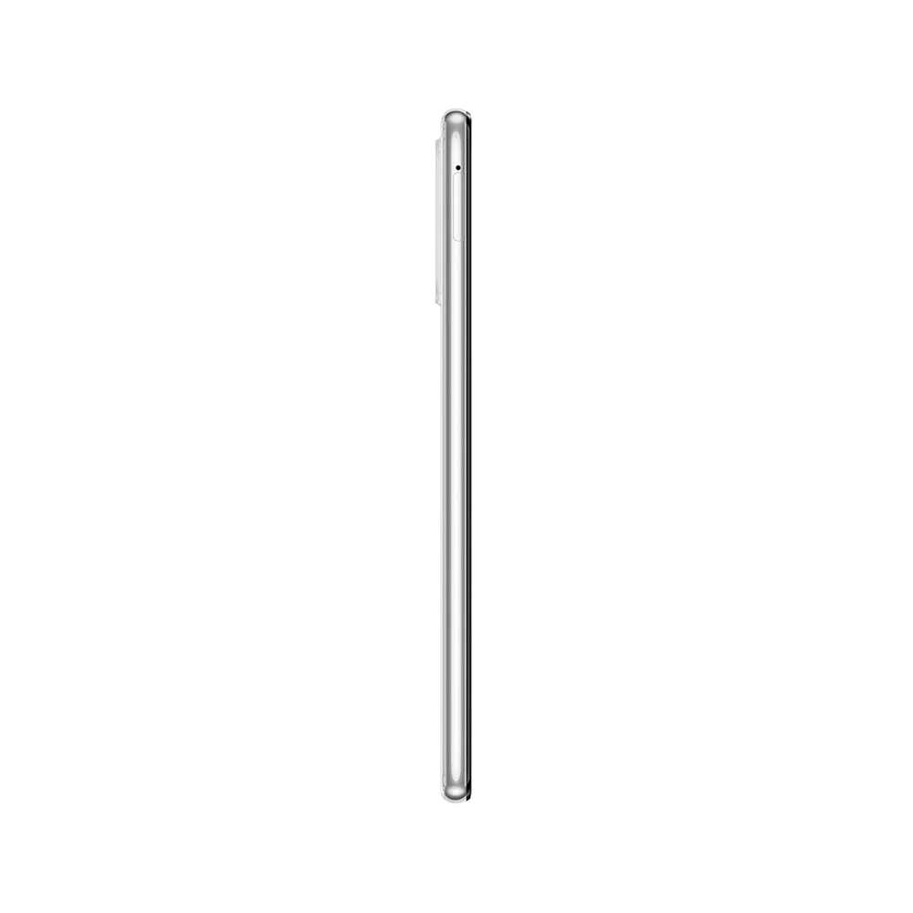 Samsung Galaxy A52s siyah akıllı telefonun yan profilden görünümü, ince gövde ve yan tuş detayları