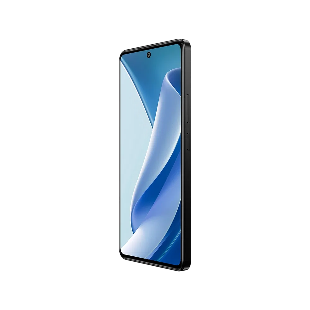 General Mobile GM 26 Pro 5G siyah akıllı telefon, ince çerçeveli ekran ve ön kamera detaylı görünüm