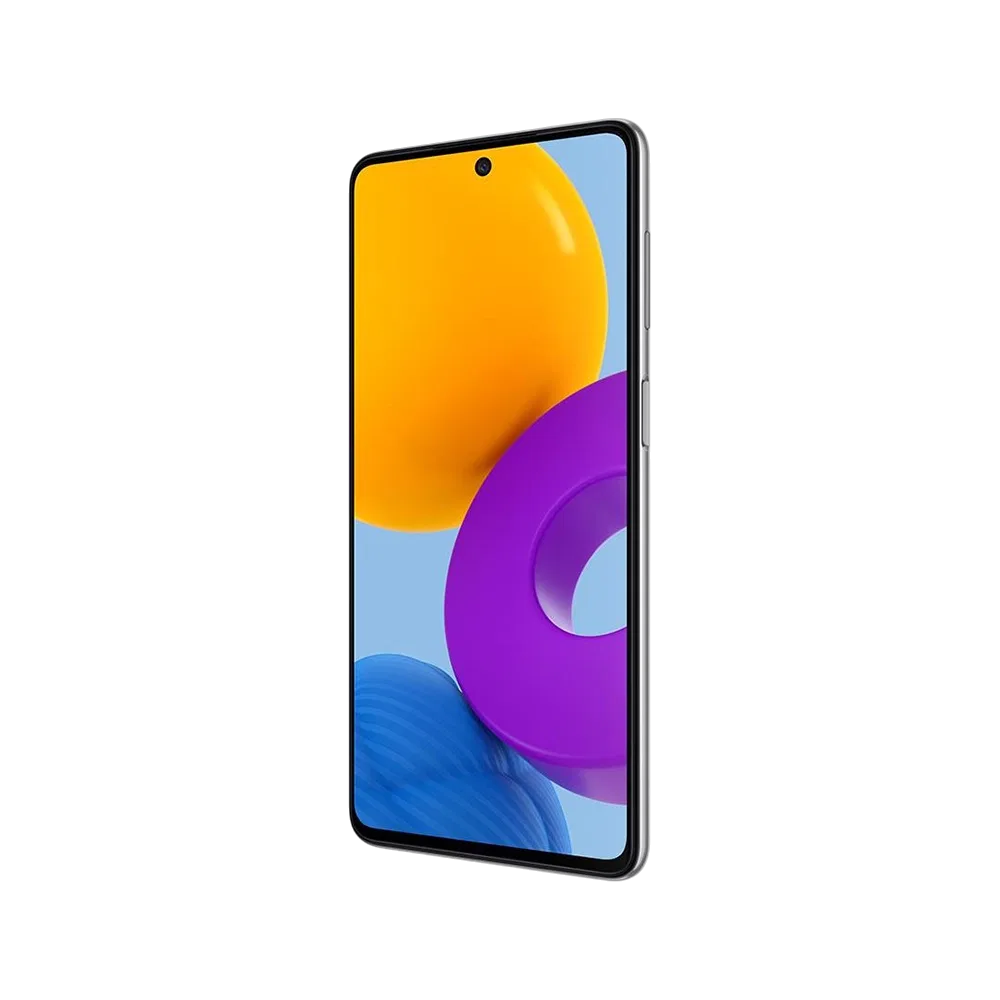 Samsung Galaxy A52s siyah akıllı telefon, ince çerçeveli ekran ve ön kamera deliğiyle önden görünüm