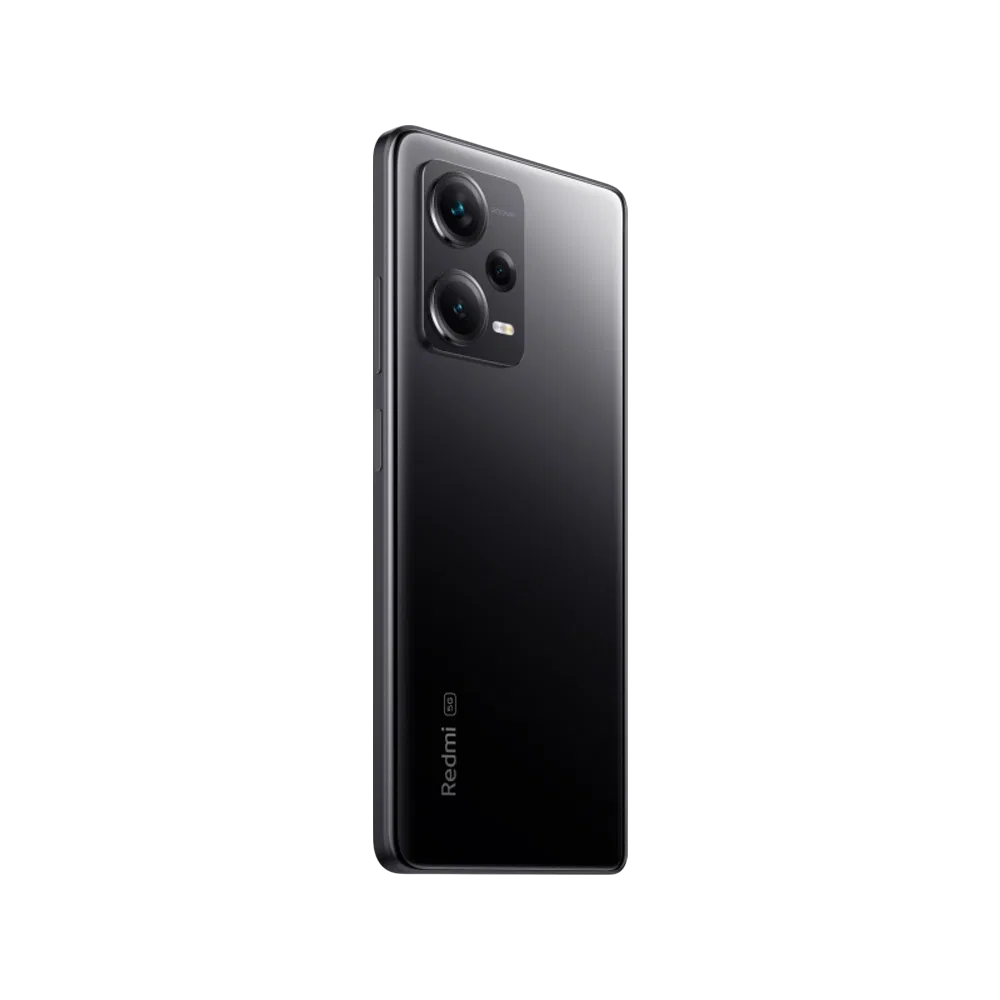 Xiaomi Redmi Note 12 Pro Plus siyah akıllı telefon, arka yüz ve üçlü kamera modülü detaylı görünüm
