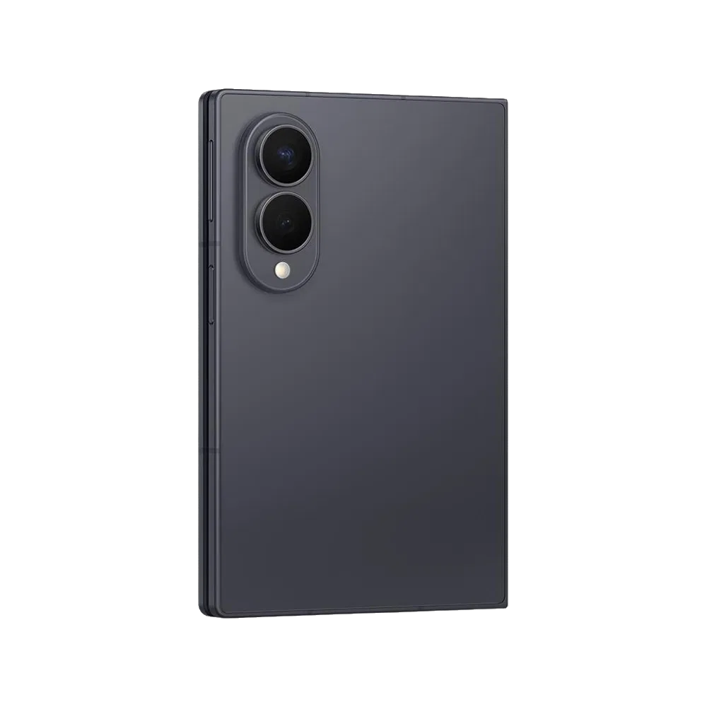Samsung Galaxy Z Fold8 gri akıllı telefon arka paneli, çift kamera modülü ve şık tasarım görünüyor