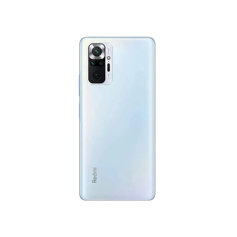 Xiaomi Redmi Note 10 Pro mavi akıllı telefon, arka yüz ve çoklu kamera modülü detaylı görünüm