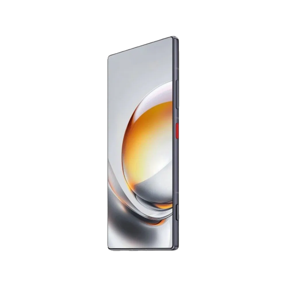 ZTE Nubia Z80 Ultra siyah akıllı telefon, ince çerçeveli ekranı ve yandan görünen şık tasarımıyla