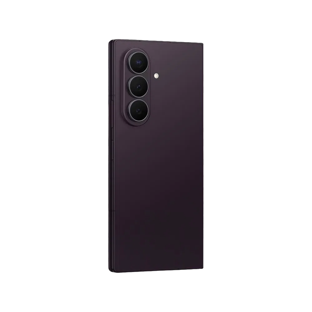 Samsung Galaxy Z Fold8 Ultra mor renkli akıllı telefon, çoklu arka kamera modülüyle şık tasarım.