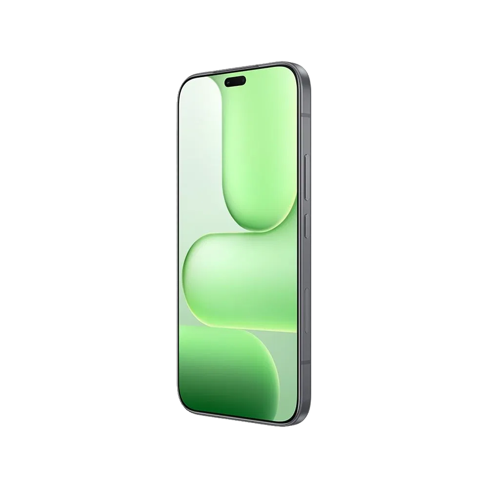 Siyah Honor 600 Lite akıllı telefon, ince çerçeveli ekranı ve yandan görünen düz kenarlı tasarımıyla