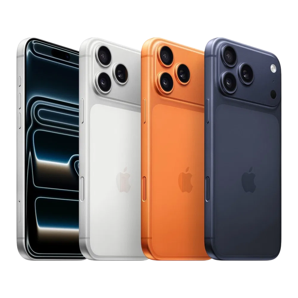 Apple iPhone 17 Pro Max gümüş akıllı telefonun arka yüzü, üçlü kamera ve metal çerçeve görünümü