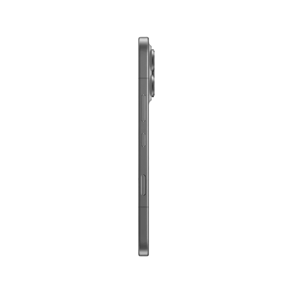 Siyah Honor 600 Pro akıllı telefonun yandan görünümü, ince gövde yapısı ve yan tuş detayları
