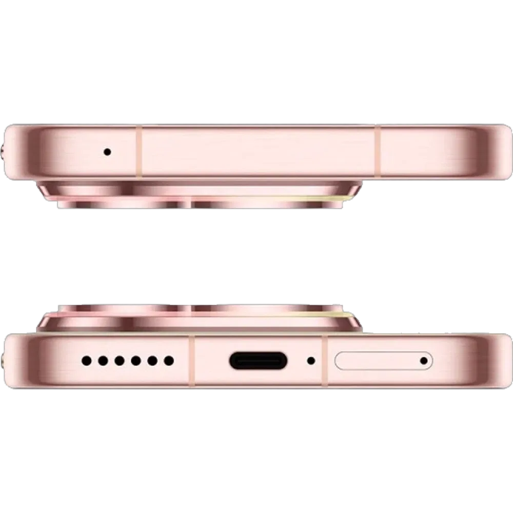 Huawei Pura 90s Pro pembe akıllı telefon, önden ve arkadan görünüm detayları ile.