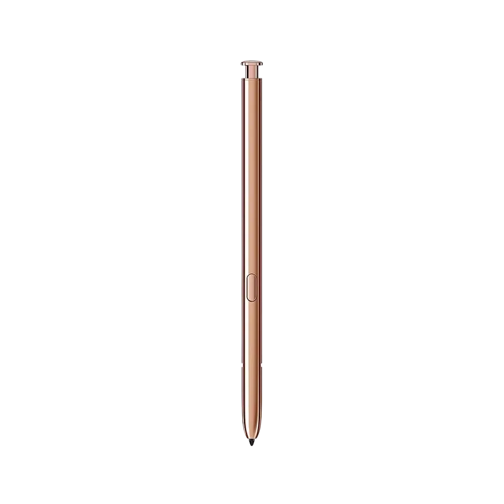 Samsung Galaxy Note 20 bakır renk akıllı telefon için S Pen kalemi, yandan görünümde tek başına duruyor