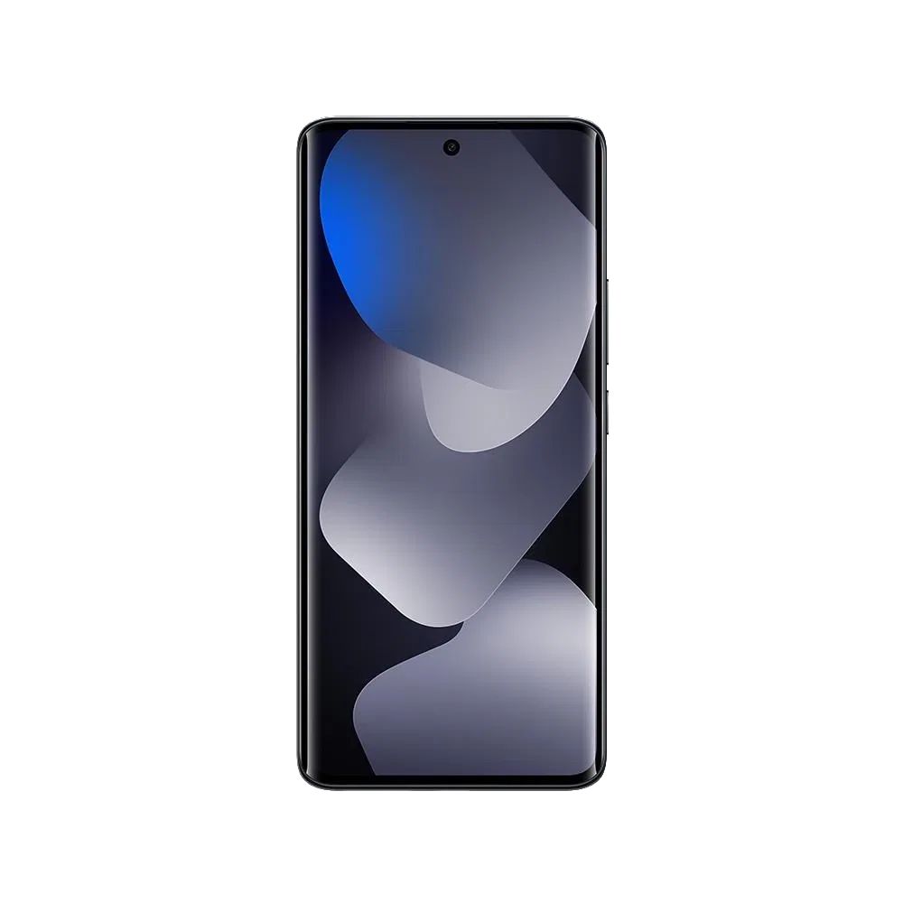 Xiaomi Redmi Note 15 siyah akıllı telefon, ön yüz ekran ve delikli ön kamera tasarımıyla görünüm