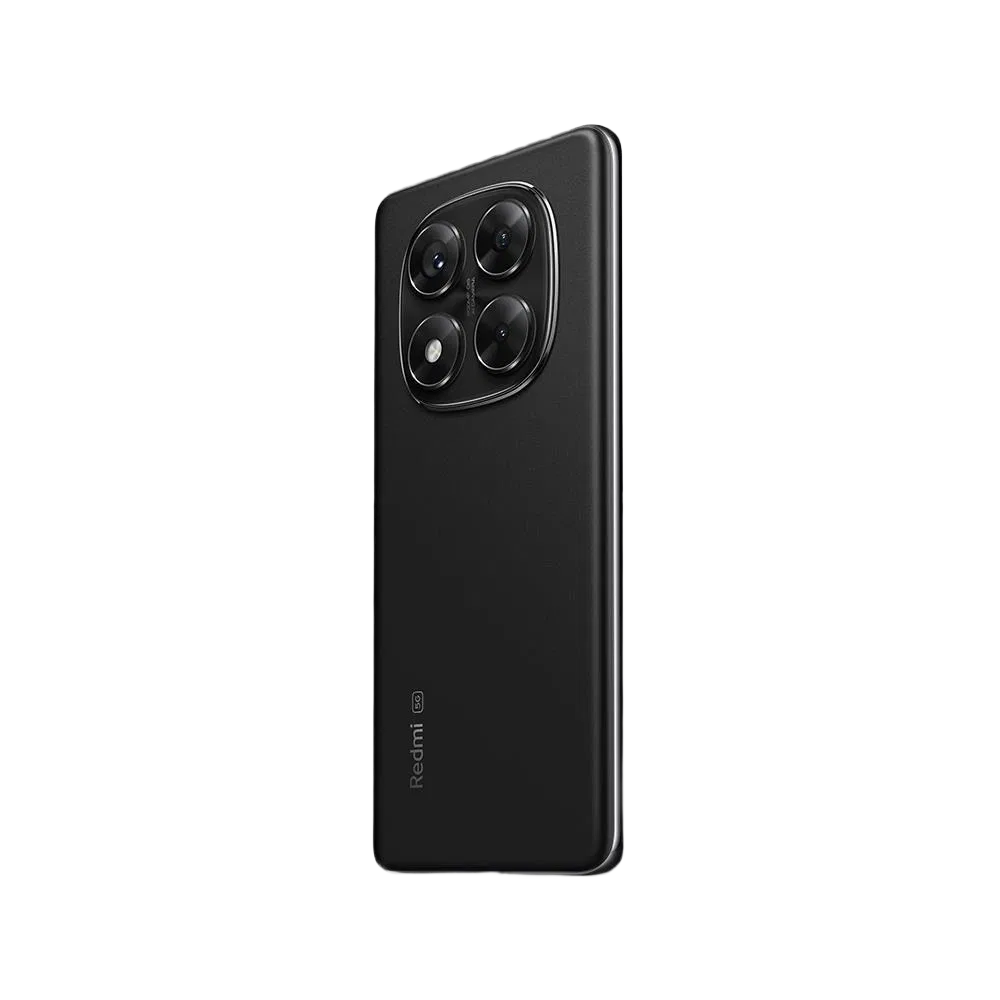 Xiaomi Redmi Note 14 Pro 5G siyah akıllı telefon, arka yüz ve dört lensli kamera modülü görünümü