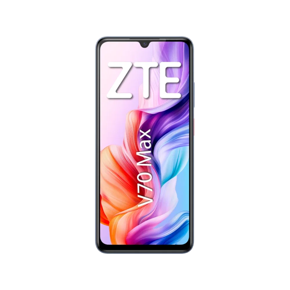 Siyah ZTE Nubia V70 Max akıllı telefon, önden görünüm ana ürün sunumu