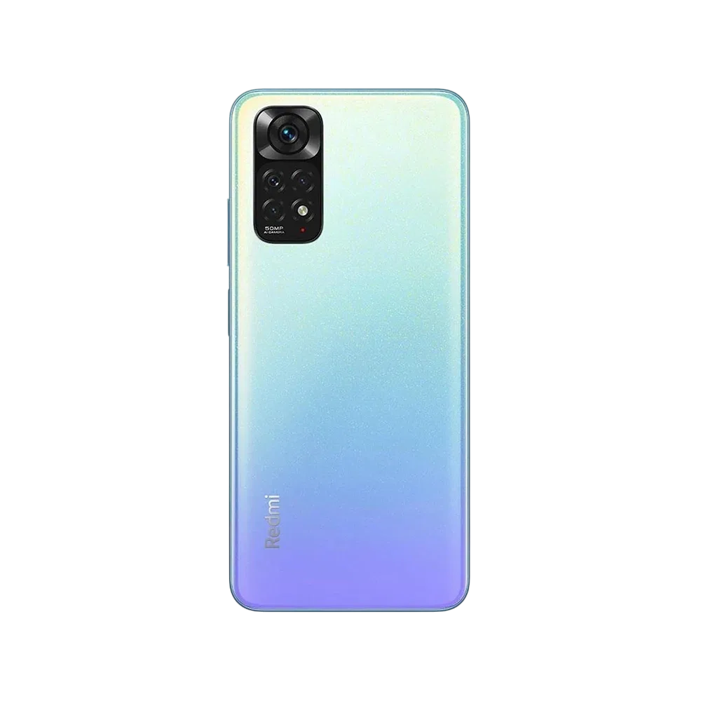 Xiaomi Redmi Note 11 Buz Mavisi akıllı telefonun arka yüzü, çoklu kamera modülü ve şık tasarım