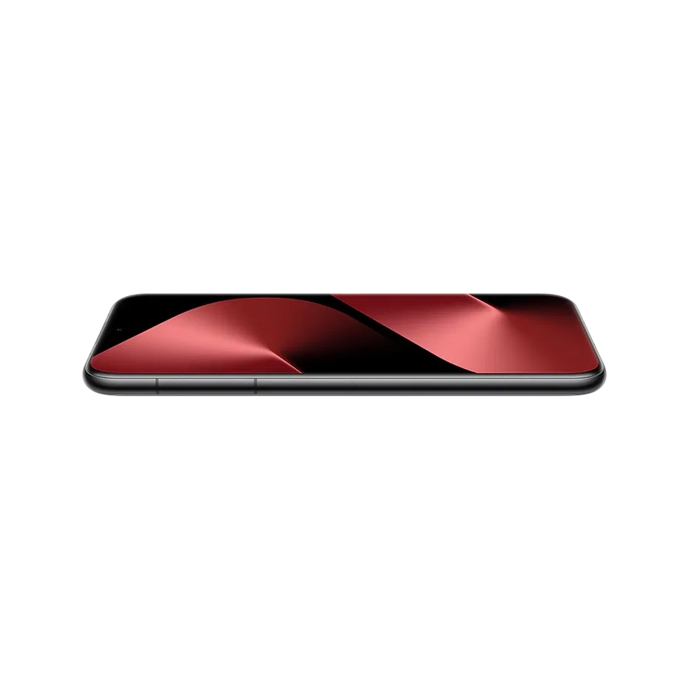 Huawei Pura 80 Ultra siyah akıllı telefon, ince çerçeveli ekran ve yandan profil görünümü