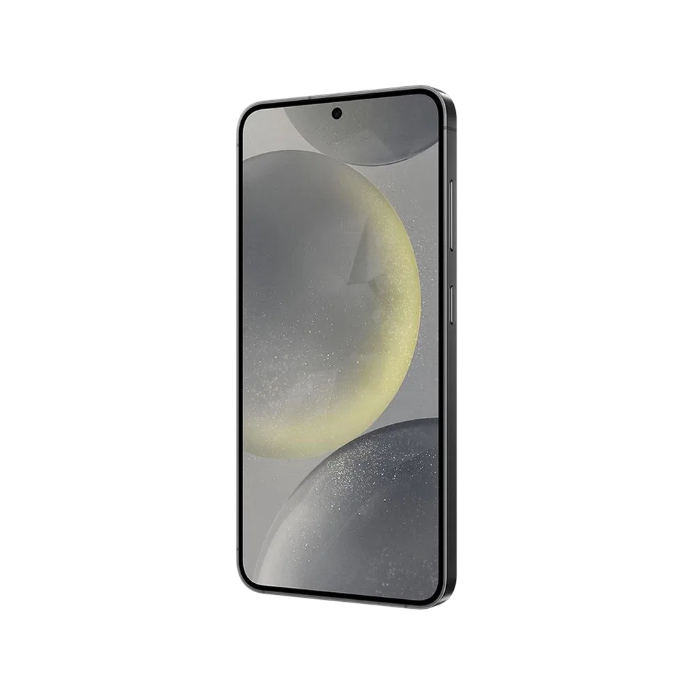 Samsung Galaxy S24 Plus siyah akıllı telefon, ince çerçeveli ekran ve ön kamera detaylı ön görünüm