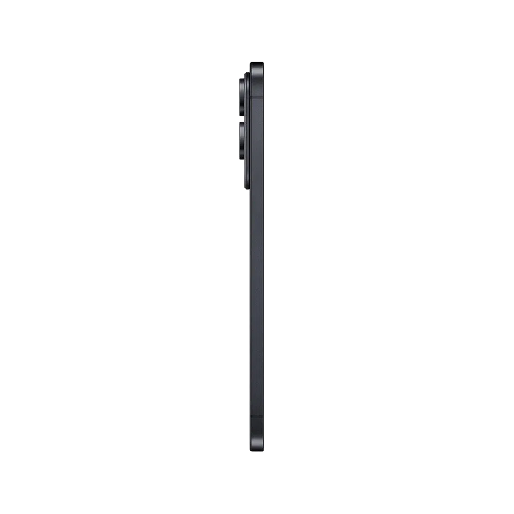 Samsung Galaxy S25 Edge siyah akıllı telefonun yan profili, ince tasarım ve kamera çıkıntısı görünümü