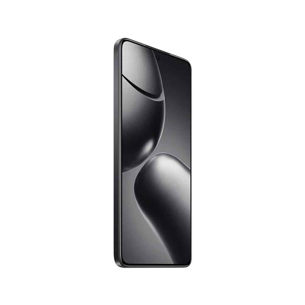 Xiaomi 14T akıllı telefon, Siyah Titanyum renkli ince çerçeveli ön ekran tasarımı, siyah arka plan üzerinde