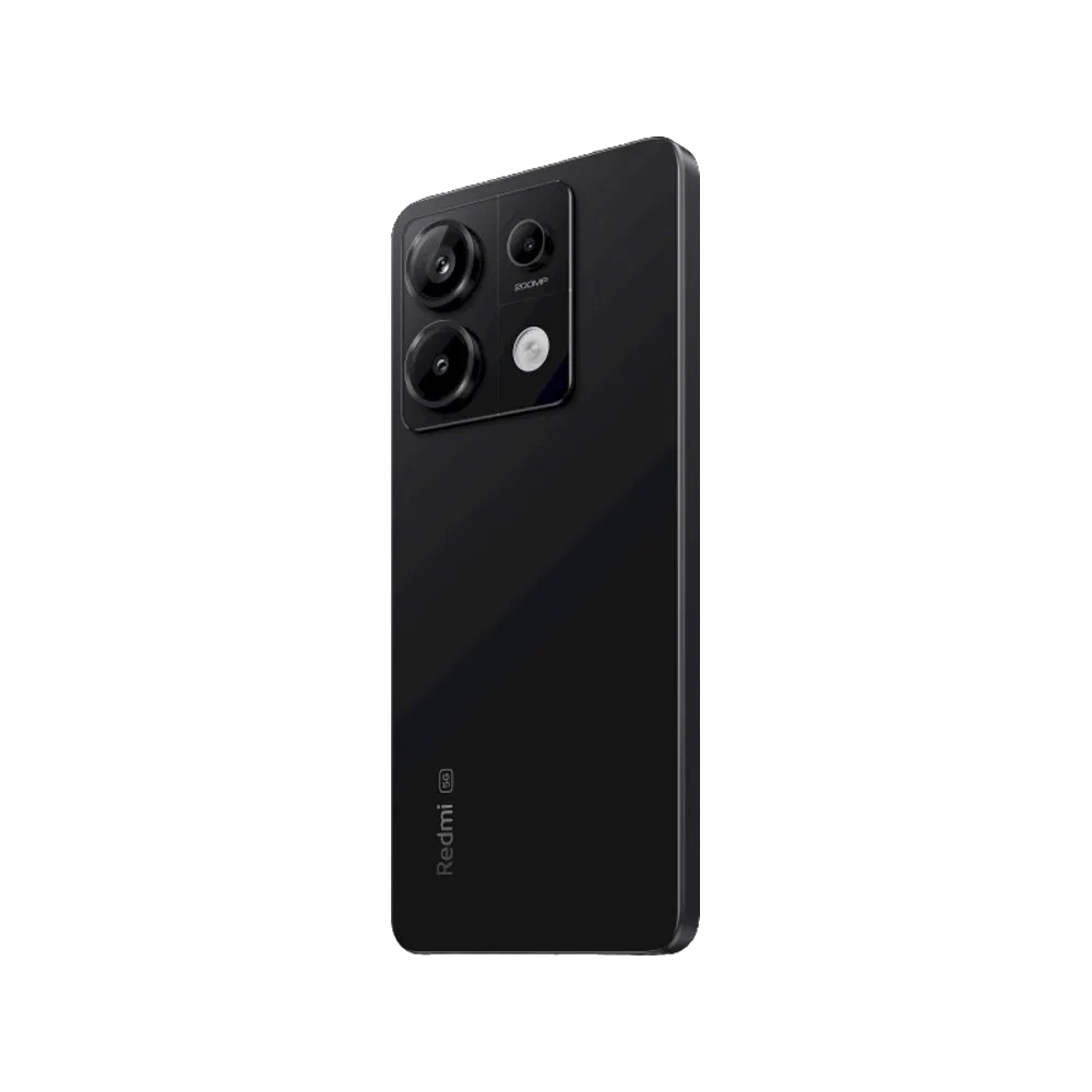 Xiaomi Redmi Note 13 Pro 5G siyah telefonun arka yüzü ve üçlü kamera modülü