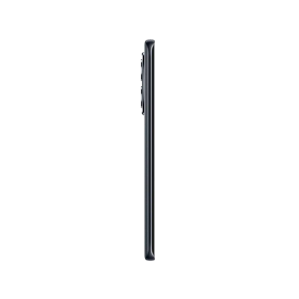 Xiaomi Redmi Note 15 siyah akıllı telefonun yan profilden görünümü, ince gövde ve kamera çıkıntısı
