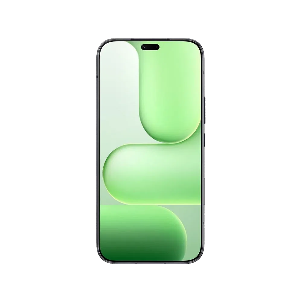 Siyah Honor 600 Lite akıllı telefon, ince çerçeveli ekranı ve ön yüz tasarımıyla önden görünüm