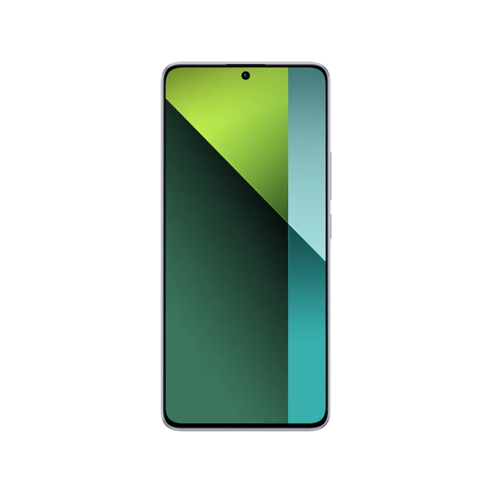 Xiaomi Redmi Note 13 Pro 5G siyah telefonun ön yüzü, renkli ekran tasarımıyla dikey konumda gösteriliyor.