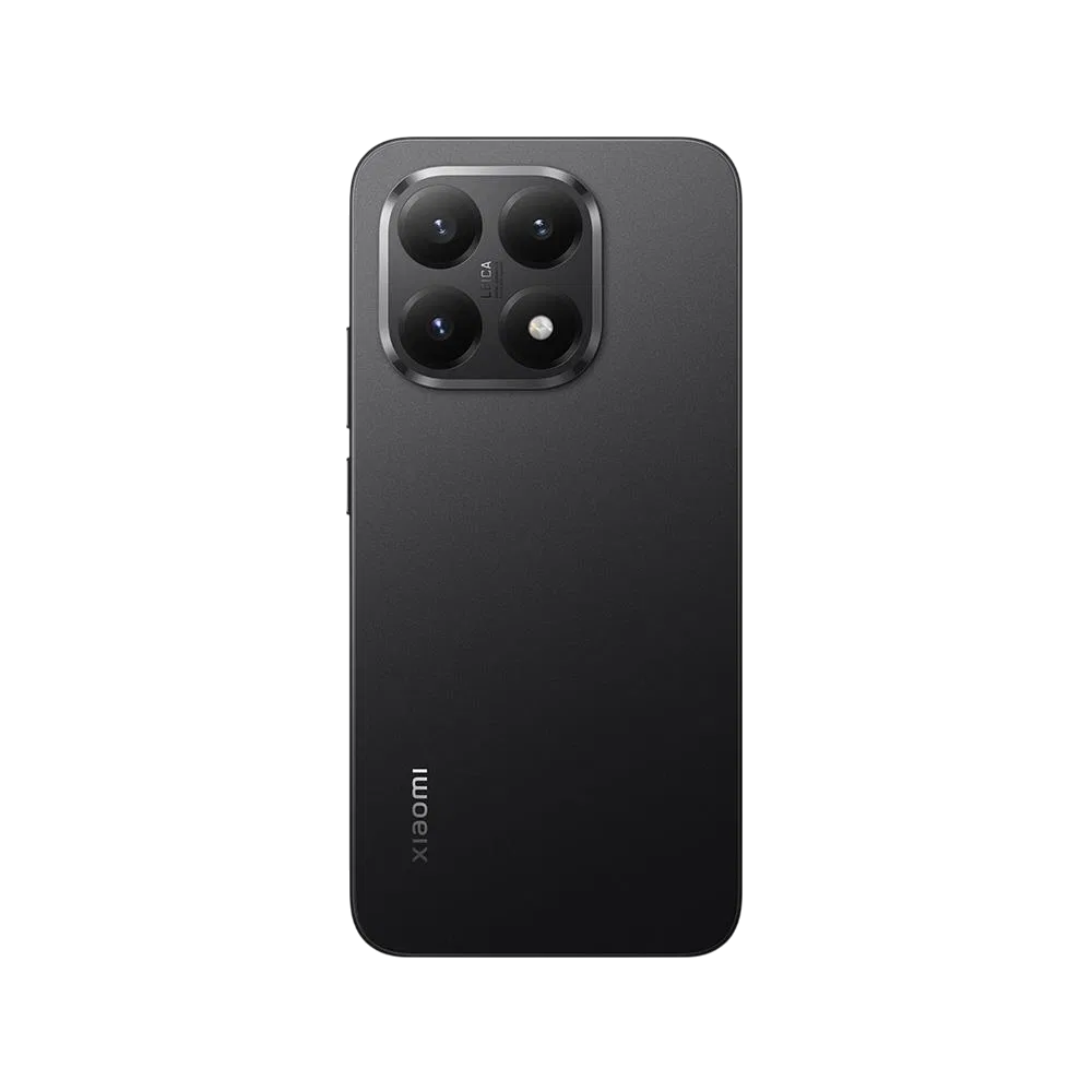 Xiaomi 15T siyah akıllı telefonun arka yüzü, kare kamera adası ve dört lensli kamera kurulumuyle görünüm