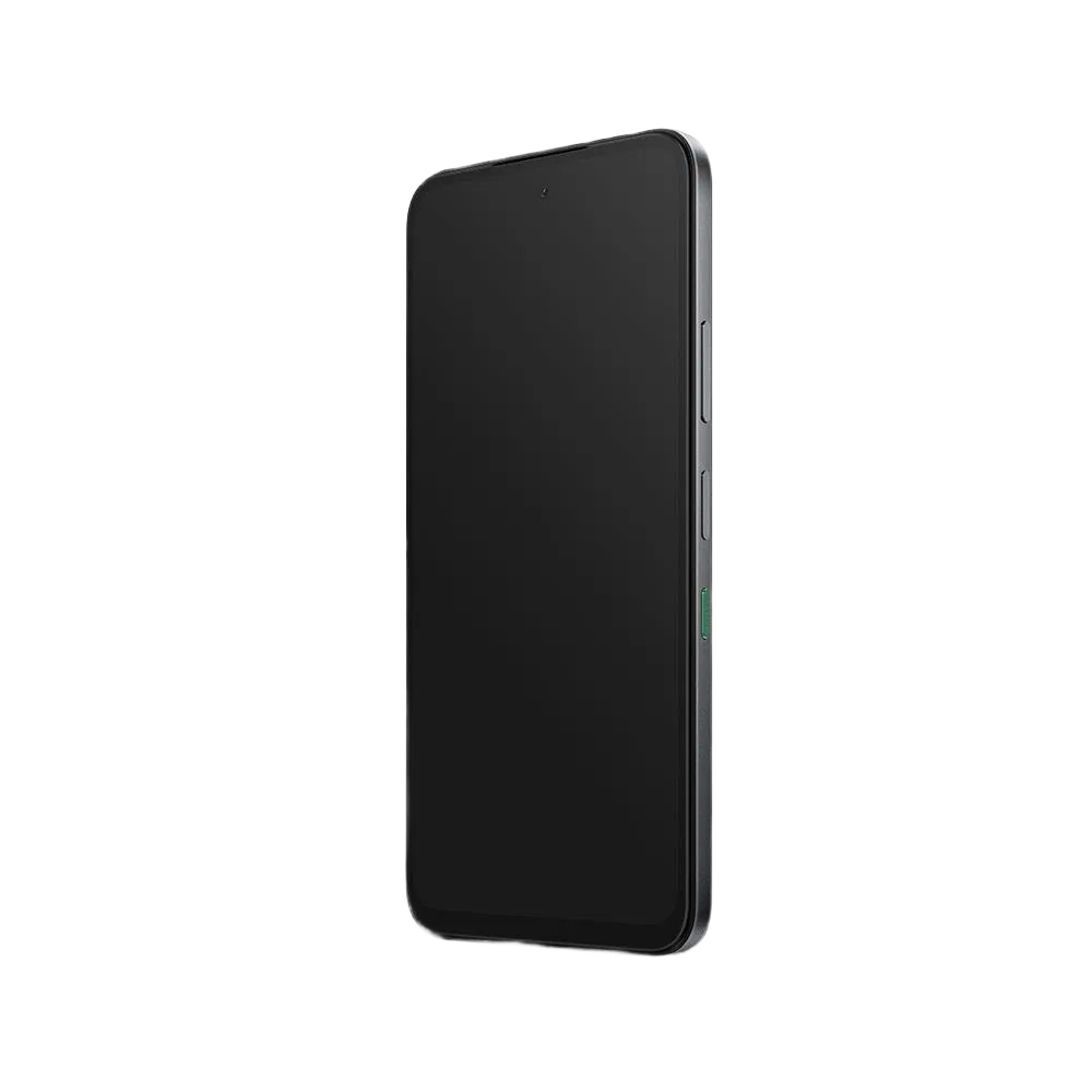 Infinix Hot 60i siyah akıllı telefon, önden ekran görünümü ve ince çerçeveli tasarım