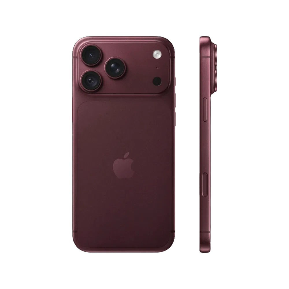 Apple iPhone 18 Pro Max kırmızı telefonun üç kameralı arka yüzü ve ince yan profili