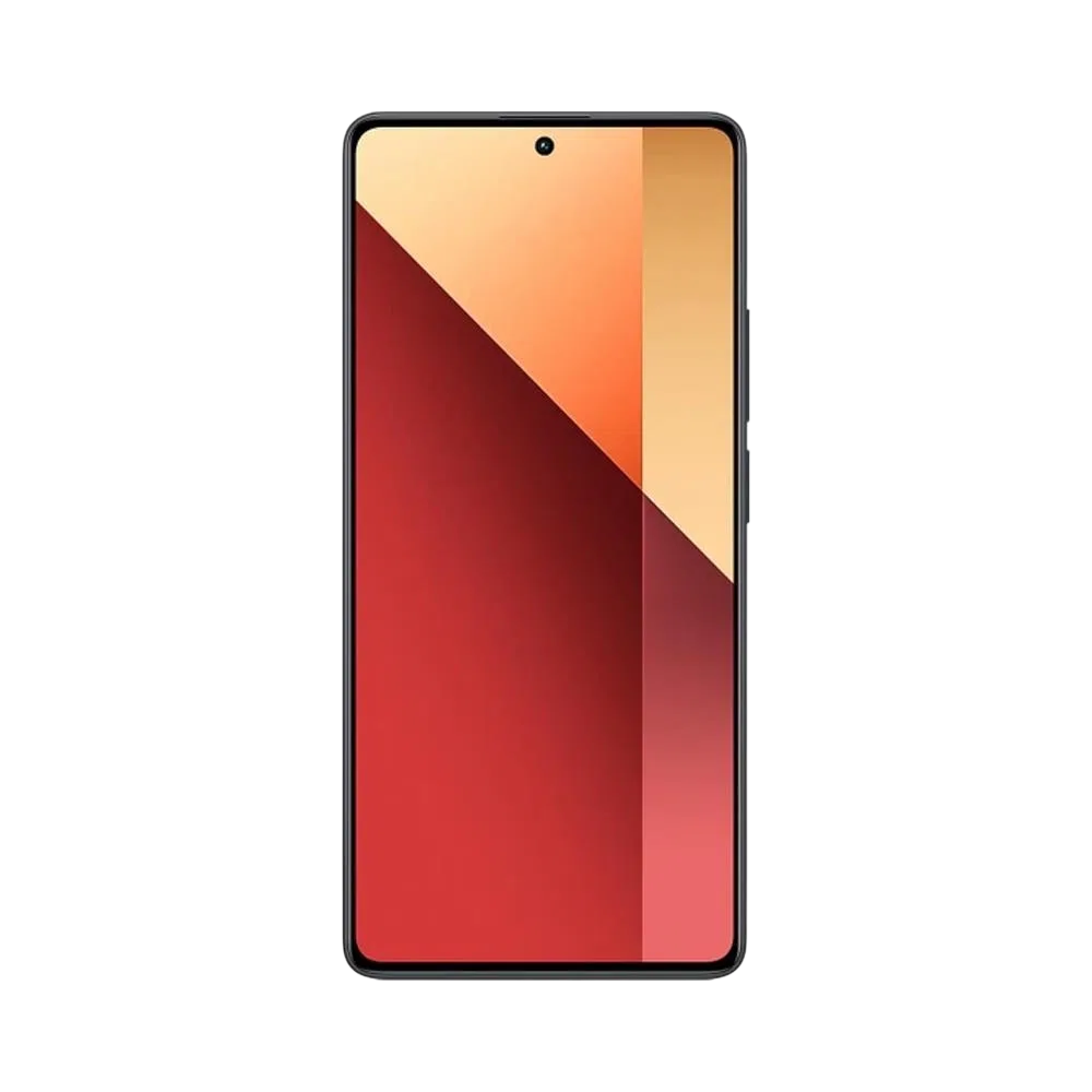 Siyah Xiaomi Redmi Note 13 Pro 4G akıllı telefon, önden görünüm, ince çerçeveli ekran tasarımı